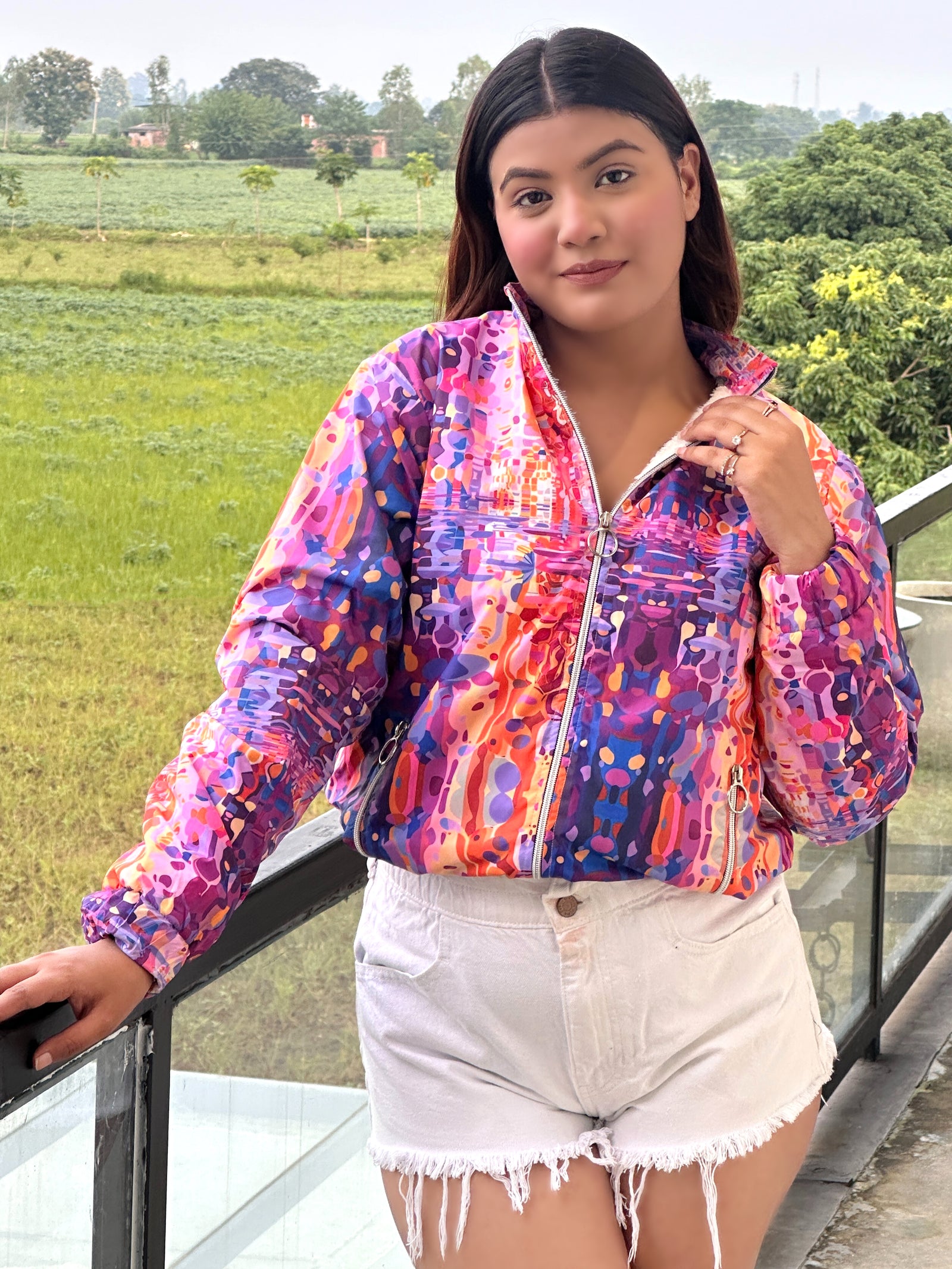 TANDUL Women Printed Puffer Jacket