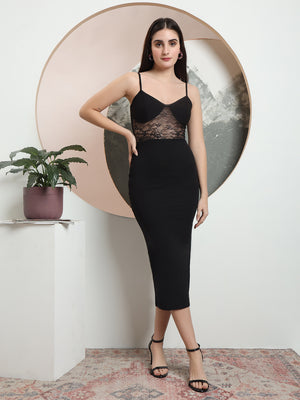 TANDUL Women Bodycon Black Dress