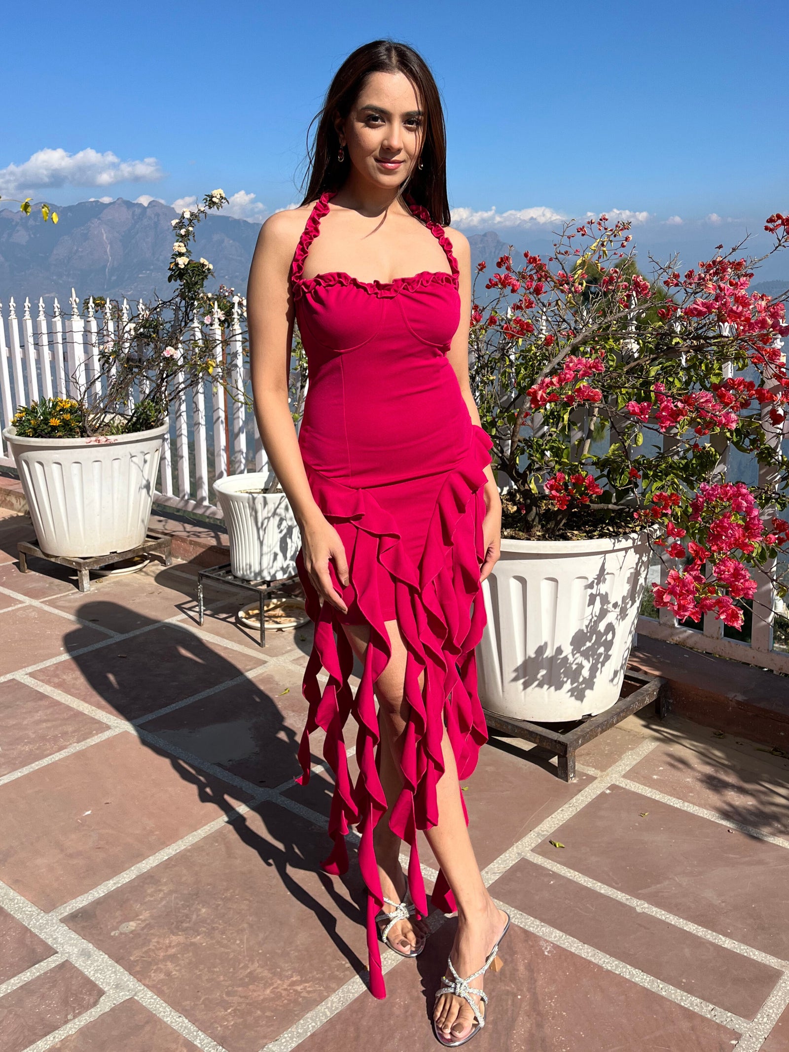 TANDUL Women Fuchsia Pink Dress