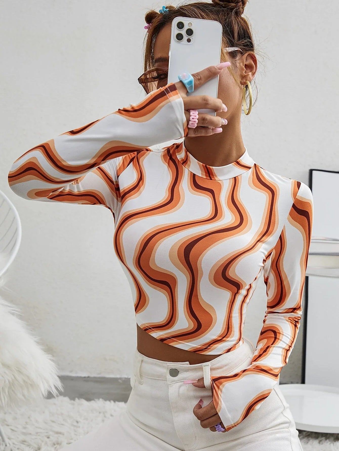 TANDUL  Casual Regular Sleeves Printed Women Multicolor Top