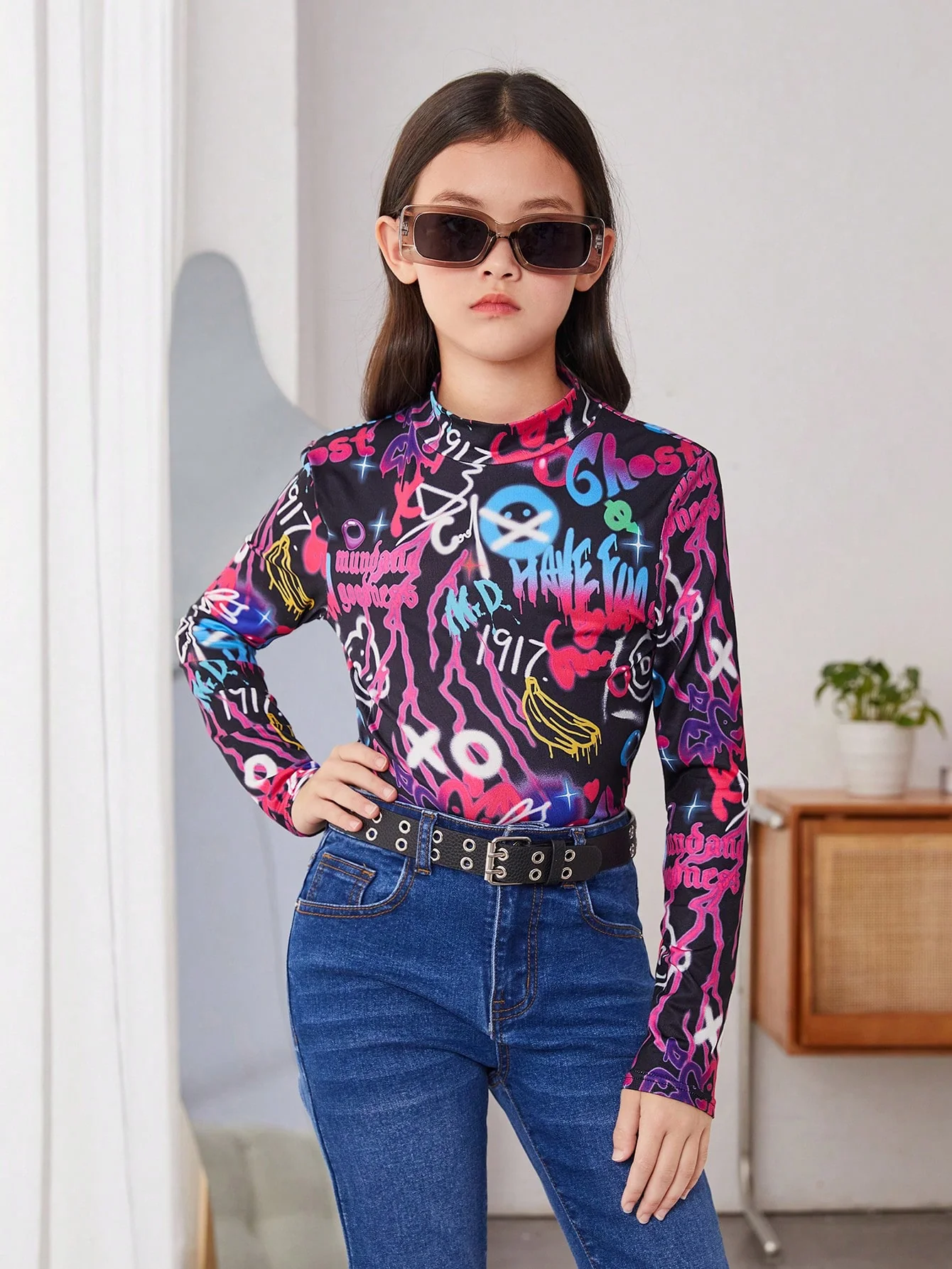 TANDUL Girls Casual Lycra Blend Top  (Multicolor, Pack of 1)