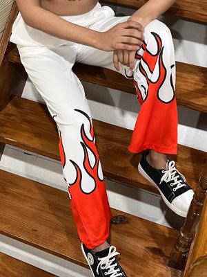TANDUL Women Striking Flame-Emblazoned Trouser