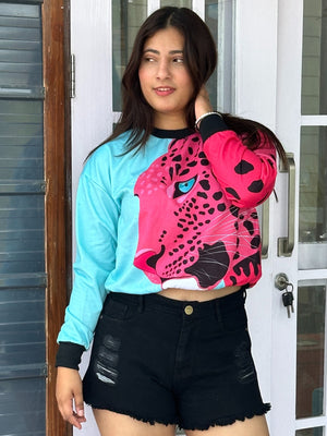 TANDUL Women Tiger Printed Sweatshirt