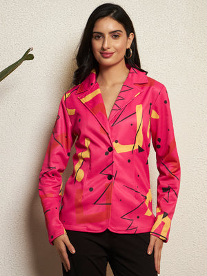 TANDUL Women Striking Pink Blazer