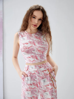 TANDUL  Casual Sleeveless Printed Women Multicolor Top