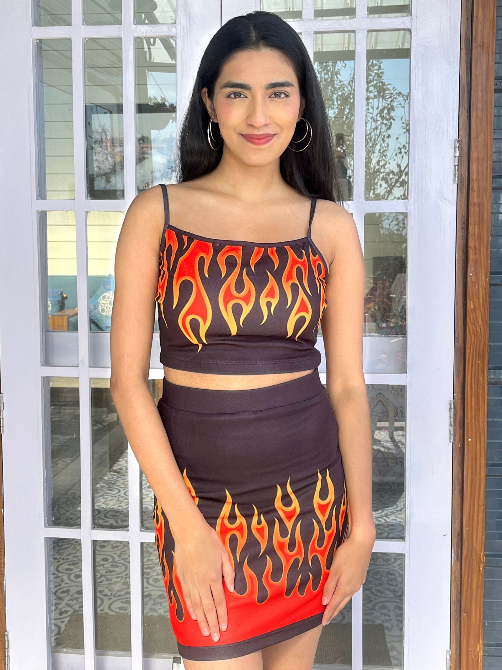TANDULL Women Bold Flame Printed Co-ord Set