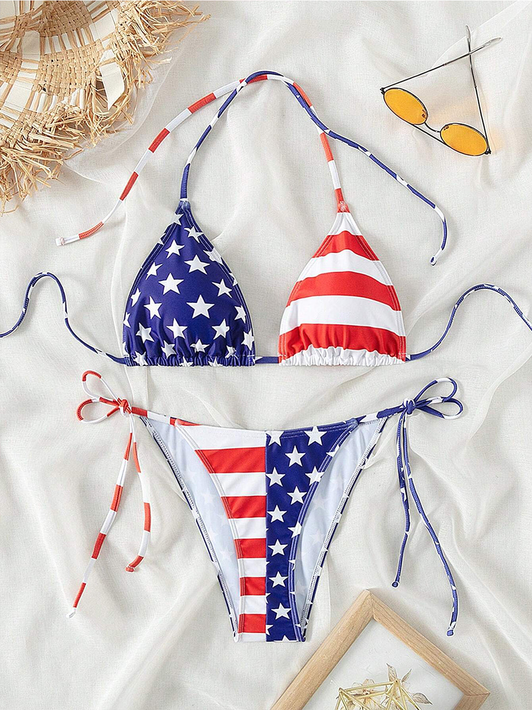 ELTIRE Multi Color Printed Two Piece Bikini Set