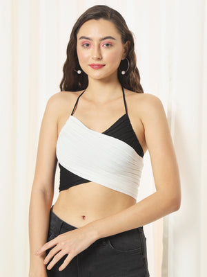 TANDUL  Casual Sleeveless Solid Women Black Top