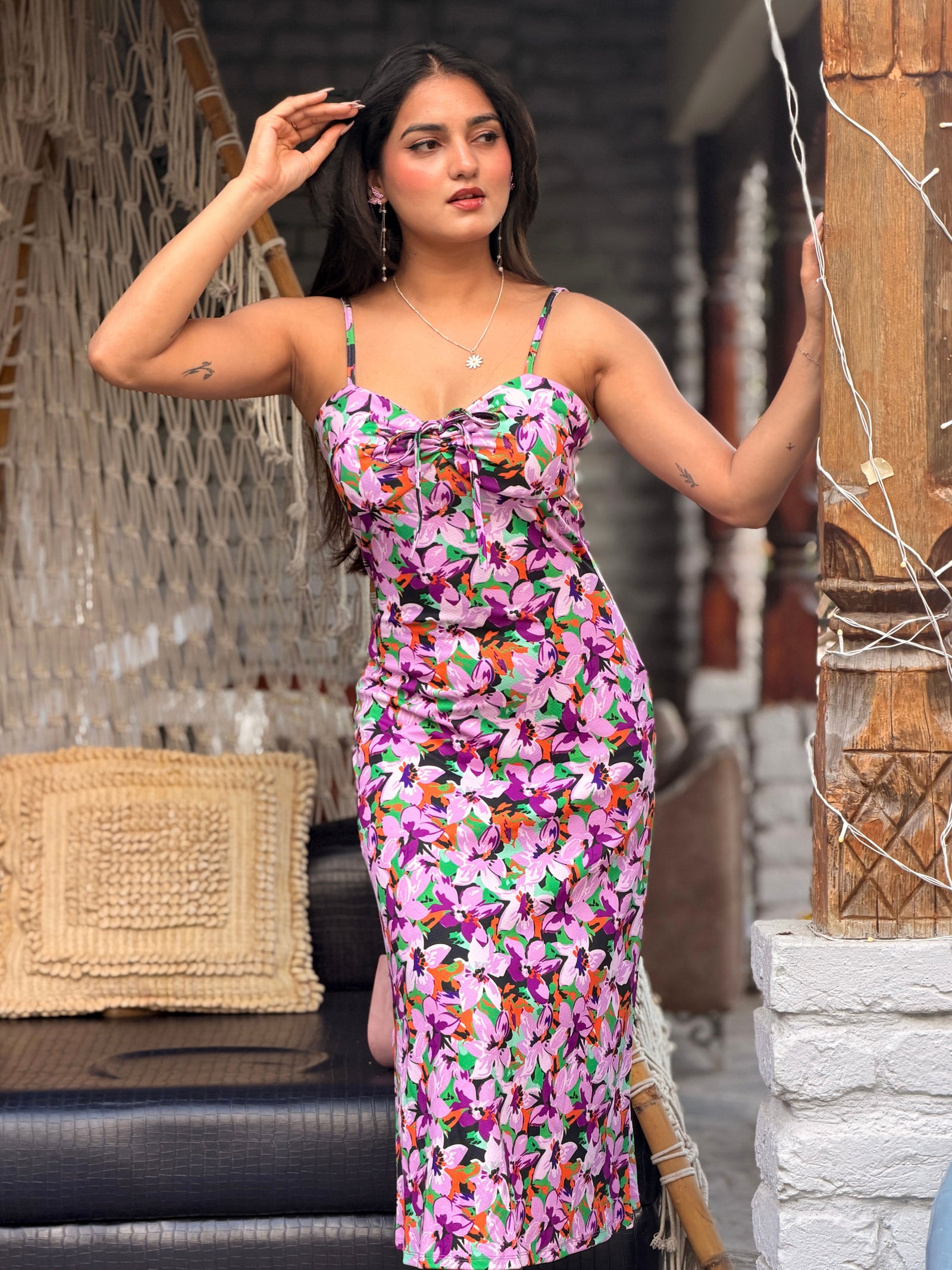 TANDUL Women Pink Floral Casual Dress