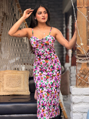 TANDUL Women Pink Floral Casual Dress