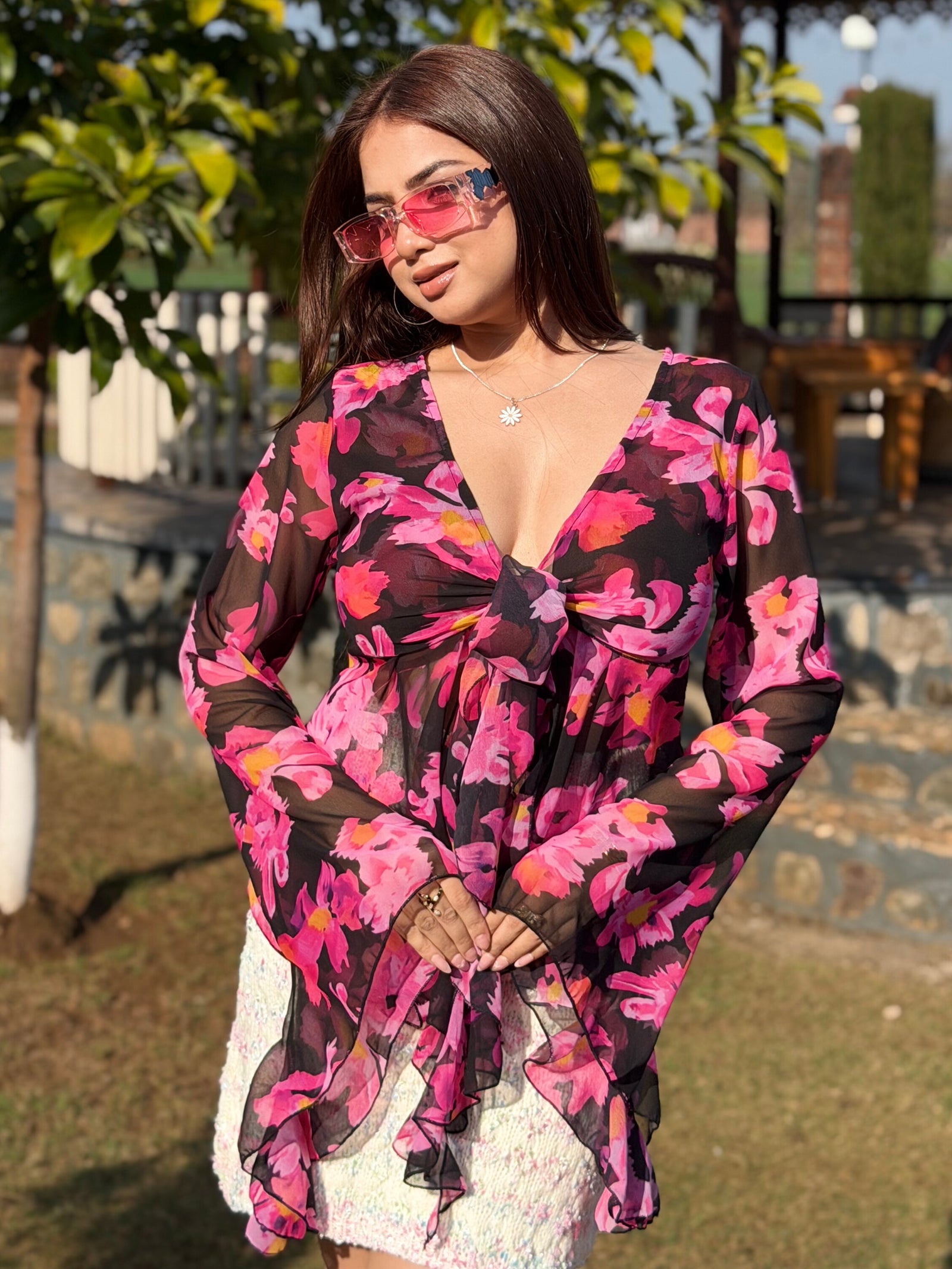 TANDUL Women Exquisite Floral Top