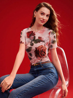 TANDUL  Casual Regular Sleeves Printed Women Multicolor Top