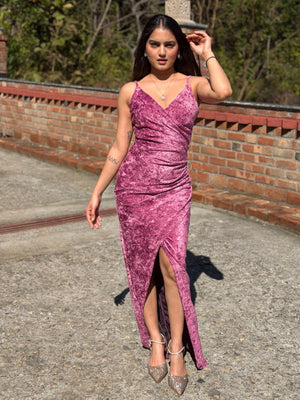 TANDUL Women Alluring Velvet Dress