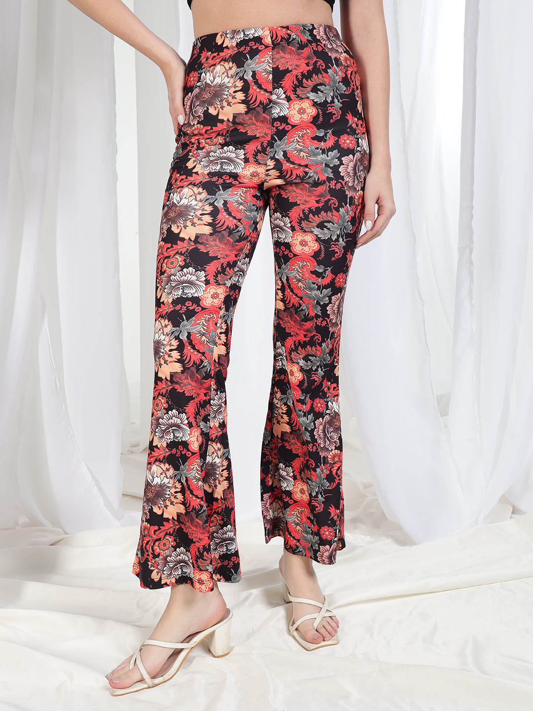 TANDUL Women Regular Fit Multicolor Floral Trouser