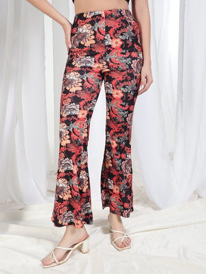 TANDUL Women Regular Fit Multicolor Floral Trouser