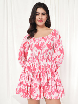 TANDUL  Women Fit and Flare Pink Dress