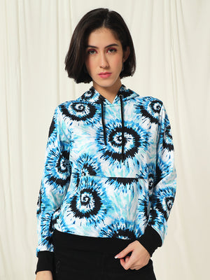 TANDUL  Women Full Sleeve Printed Hooded Sweatshirt