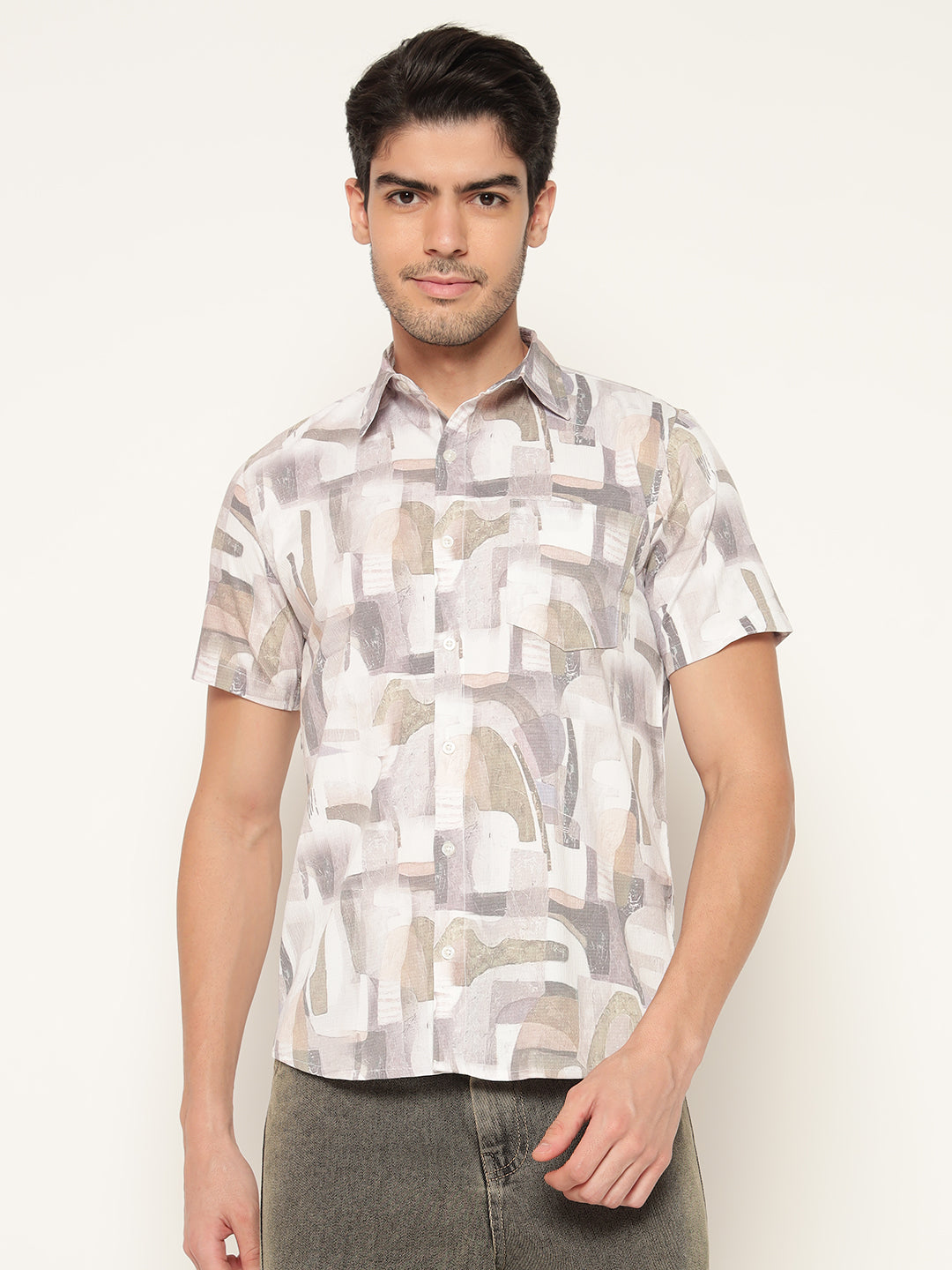 TANDUL  Men Regular Fit Printed Spread Collar Casual Shirt