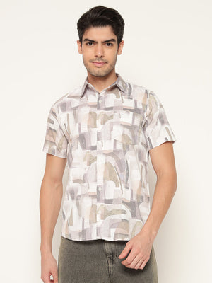 TANDUL  Men Regular Fit Printed Spread Collar Casual Shirt