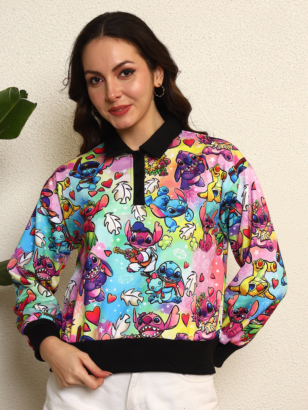 TANDUL Women Vibrant Cartoon Printed Sweatshirt