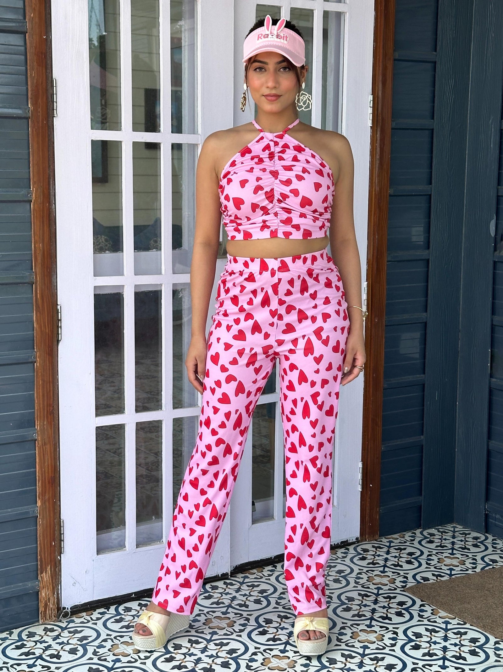 TANDUL KOREAN TRENDY HEART COORD SET