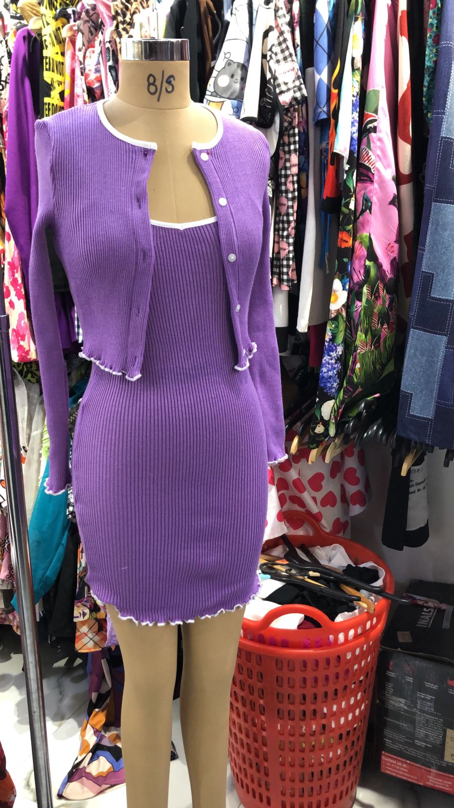 TAN DUL Women Stunning Purple Dress with Jacket