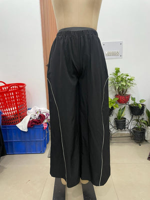 TANDUL Women Contrast Pipe Relaxed Wide-Leg Trouser