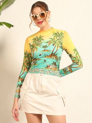 TANDUL Women Vibrant Tropical Printed Top