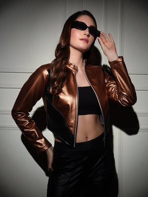 TANDUL  Women Solid Leather Jacket
