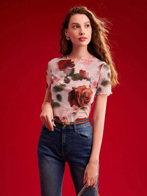 TANDUL  Casual Regular Sleeves Printed Women Multicolor Top