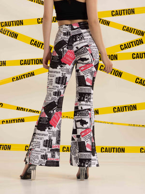 TANDUL  Women Regular Fit Multicolor Lycra Blend Trousers