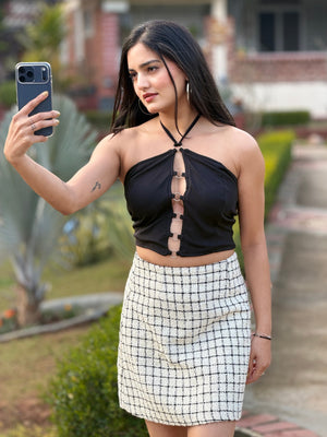 TANDUL Women Stylish Black Top