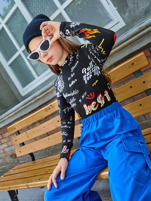 TANDUL Girls Casual Lycra Blend Top  (Multicolor, Pack of 1)