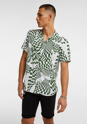 TANDUL Black and White Printed Casual Shirt