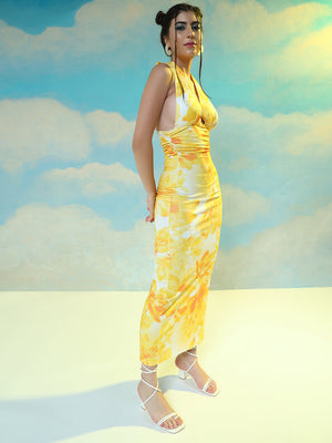 TANDUL  Women Bodycon Yellow Dress