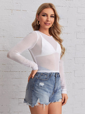 TANDUL  Casual Regular Sleeves Solid Women White Top