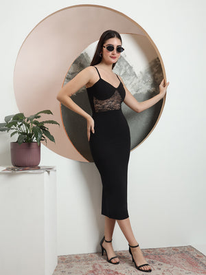 TANDUL Women Bodycon Black Dress