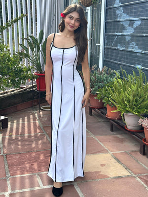 TANDUL Women Trendy White Flared Dress