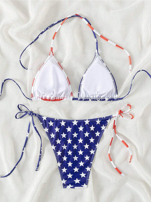 ELTIRE Multi Color Printed Two Piece Bikini Set