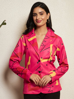 TANDUL Women Striking Pink Blazer