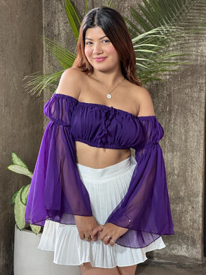 TANDUL Women Stunning Purple Georgette Top