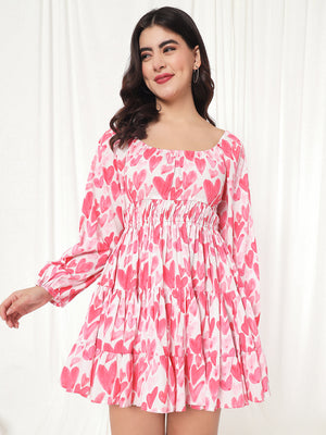 TANDUL  Women Fit and Flare Pink Dress