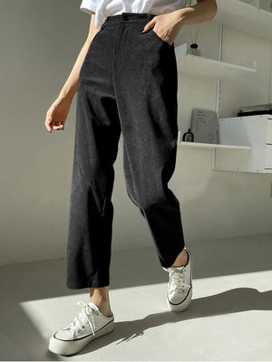 TANDUL  Women Regular Fit Black Lycra Blend Trousers