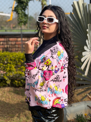 TANDUL Women Vibrant Multicolor Printed Sweatshirt