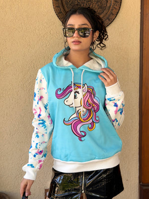 TANDUL Women Unicorn Printed Sweatshirt