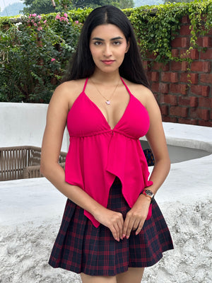 TANDUL Women Stylish Fuchsia Pink Bralet Top