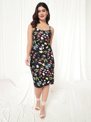 TANDUL  Women Bodycon Black Dress