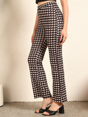 TANDUL  Women Regular Fit Multicolor Lycra Blend Trousers