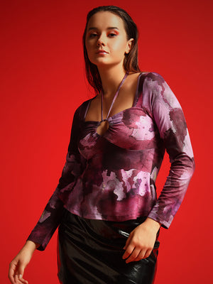 TANDUL  Casual Regular Sleeves Printed Women Pink Top