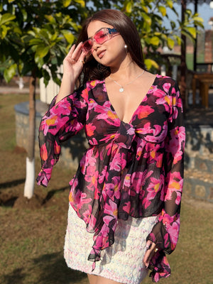 TANDUL Women Exquisite Floral Top